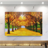 电视罩罩布艺电视机套家用挂式55英寸50曲面液晶盖巾电视机罩V2|黄金满地 75英寸