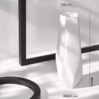 北欧白色素烧干花花瓶创意现代客厅插花水养家居装饰摆件I7|兰若.款（大号）