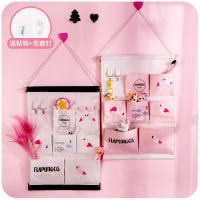 宿舍收纳挂袋可爱门后布艺墙上卧室壁挂储物手机挂墙式袋子小布袋