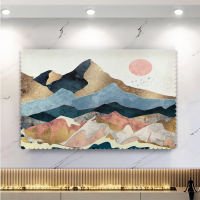 电视罩罩布艺电视机套家用挂式55英寸50曲面液晶盖巾电视机罩V2|山峰 40英寸