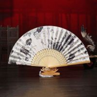 扇子折扇买二送一中古风古典舞蹈女扇古装日式夏季折叠扇J9|04墨兰生香