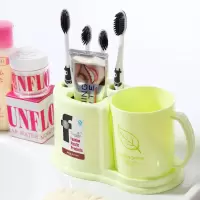 创意牙刷架牙刷刷牙杯子套装牙刷盒口杯洗漱架牙膏牙筒牙缸U9|单杯绿