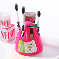 创意牙刷架牙刷刷牙杯子套装牙刷盒口杯洗漱架牙膏牙筒牙缸U9|单座玫红