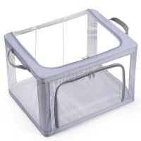 透明装衣服收纳箱布艺折叠棉被衣柜放衣物被子整理箱子家用E8