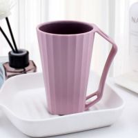 牙刷水杯小鱼杯家用北欧双层加厚防摔牙缸创意网红杯子M4|藕粉色