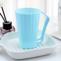 牙刷水杯小鱼杯家用北欧双层加厚防摔牙缸创意网红杯子M4|浅蓝色