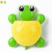 可爱强力吸盘牙刷架套装置物架牙膏架牙具架牙刷架子P6|黄色小乌龟-牙刷架【带吸盘】 4件套