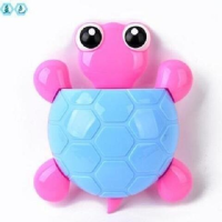 可爱强力吸盘牙刷架套装置物架牙膏架牙具架牙刷架子P6|蓝色小乌龟-牙刷架【带吸盘】 2个装