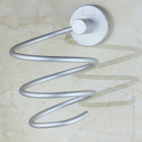 免打孔浴室置物架套装毛巾架收纳架卫生间置物架|免打孔款（送免钉胶+螺丝） 太空铝置物架马桶刷7件套