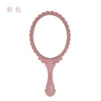 个性公主镜台式折叠化妆镜大号梳妆镜便携可爱纸镜随身镜子cmF5|复古魔镜（粉色）
