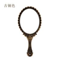 个性公主镜台式折叠化妆镜大号梳妆镜便携可爱纸镜随身镜子cmF5|复古魔镜（古铜色）