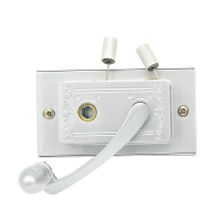 阳台自动升降摇把手摇器双杆式手摇器升降器配件H7|【A2】双孔换柄系列【银白色】