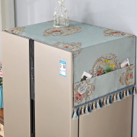 冰箱罩北欧单双开门防水防油冰箱垫子盖布式C5|秀曼-青 60*140（单开门冰箱/洗衣机）