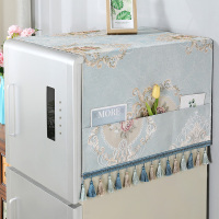 冰箱罩北欧单双开门防水防油冰箱垫子盖布式C5|锦轩-青 60*140（单开门冰箱/洗衣机）