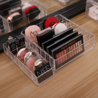 透明亚克力粉饼口红架指甲油眼影架子展示架彩妆腮红收纳架V1