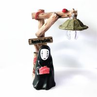 可爱无脸男玩偶公仔新款创意迷你小摆件宫崎骏千与千寻树脂工艺品|881-5A无脸男织毛衣小夜灯 彩纸包装加贺卡