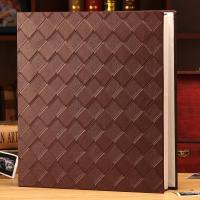 皮面相册影集插页式567寸混装700张大容量家庭宝长纪念册X3|格纹咖啡-700张