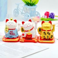 摆件中小号太阳能招手发财猫装饰摆设店铺开业创意礼品|钟表
