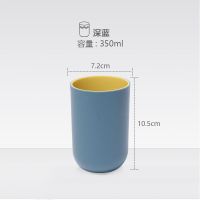 家用刷牙杯一对牙刷杯套装创意便携喝水杯子X8|深蓝2个装【划算】