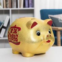 存钱罐猪猪硬币纸币零钱ins储蓄罐儿童礼物摆件只进不出P4|只进不出 超实惠系列1（29厘米+14.5厘米