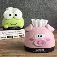 创意可爱桌面餐巾纸卷纸筒家用客厅茶几抽纸盒I5