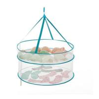 晒衣篮毛衣平铺网兜蓝羊毛衫内衣袋衣服防变形盘双层专用凉Q3|直径61CM双层底层全封