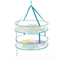 晒衣篮毛衣平铺网兜蓝羊毛衫内衣袋衣服防变形盘双层专用凉Q3|直径61CM双层有围栏