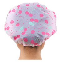 炒菜防油烟帽子多色可选防水浴帽成人沐浴帽洗澡头套M1|樱桃【4个装】