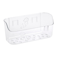 免打孔卫生间置物架浴室壁挂洗发水收纳架洗漱台杂物整理架E0|透明6813