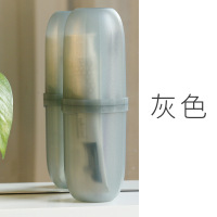 洗漱簌口杯刷牙杯套装便携式牙缸杯子迷你小号牙刷牙膏牙具盒N6|透明灰菱形【送牙刷】