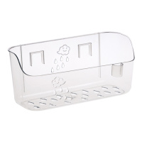 免打孔卫生间置物架浴室壁挂洗发水收纳架洗漱台杂物整理架E0|透灰6813