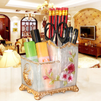 北欧ins风学生桌面可爱创意化妆刷桶欧式个性摆件V8|北欧ins珍珠白