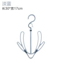 晒鞋架创意防风双钩阳台多用挂鞋子的挂钩晾鞋架子晾晒架收纳W0|淡蓝色 能防风【一个装】