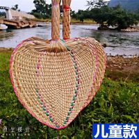 精编棕叶大蒲扇手工编织男夏季手摇宝宝老式驱蚊纳凉芭蕉蒲扇子|小孩款（花色）