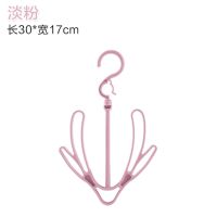 晒鞋架创意防风双钩阳台多用挂鞋子的挂钩晾鞋架子晾晒架收纳W0|淡粉色 能防风【一个装】
