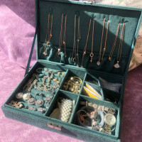 首饰盒带锁超大能耳环项链耳钉多层大容量手饰品盒N2