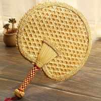 家用夏季老式手工草编织宝宝大扇子女蒲扇子芭蕉扇驱蚊中古典M7|圆形麦秸扇（硬边）
