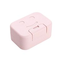 香皂盒带盖便携式密封防水家用浴室卫生间可爱锁扣皂托肥皂盒D7|北欧粉 1个【体验装】