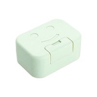 香皂盒带盖便携式密封防水家用浴室卫生间可爱锁扣皂托肥皂盒D7|北欧绿 1个【体验装】