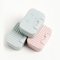 香皂盒带盖便携式密封防水家用浴室卫生间可爱锁扣皂托肥皂盒D7|颜色混搭 2个装