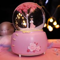 树汉服女孩公主水晶球音乐盒女朋友闺蜜少女儿童生日礼物52|132树女孩粉色长裙 大号+自动下雪旋转+音+灯（礼盒装）