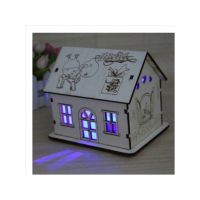 抖音房子存钱罐365天存钱计划箱网红实木只进不出大号储蓄罐礼物Z3|13-5生日快乐