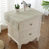 北欧ins风卧室床头柜盖布电视柜盖巾家用布罩多用小方巾桌布R0|北欧-镂空唯美咖 50*80cm