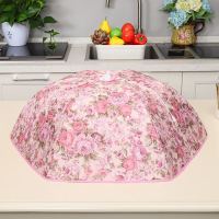 冬季保温菜罩盖菜罩子家用饭菜餐桌可折叠防苍蝇食物大小号罩B1|皇家风范（紫色） 方形大号51cm盖5-6个菜