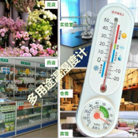 家用温湿度计大棚温度计 室内外干湿温度壁挂玻璃温度计I5|印面温湿计一支价