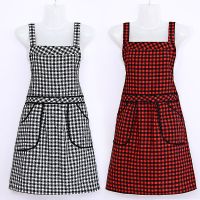 背带围裙女式坎肩纯棉布厨房家用做饭围腰防油污尘成人罩衣工作服