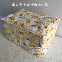新款全包微波炉烤箱电炉罩防油保护套盖布盖巾现做O3|米白辛普森-5面立体罩 50*38*33cm
