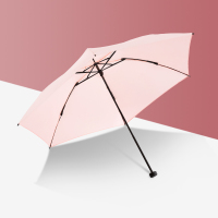 伞小巧便携日系日本铅笔伞轻三折雨伞黑抗风纯色手动折叠
