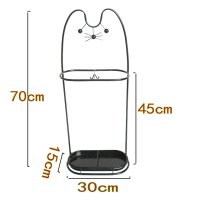 猫铁艺家用雨伞架挂折叠伞收纳架放伞桶伞架子筒玄关门口神器|黑色