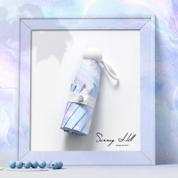 迷你ins轻小太阳伞防晒防紫外线女神遮阳伞两用叠口袋晴雨伞